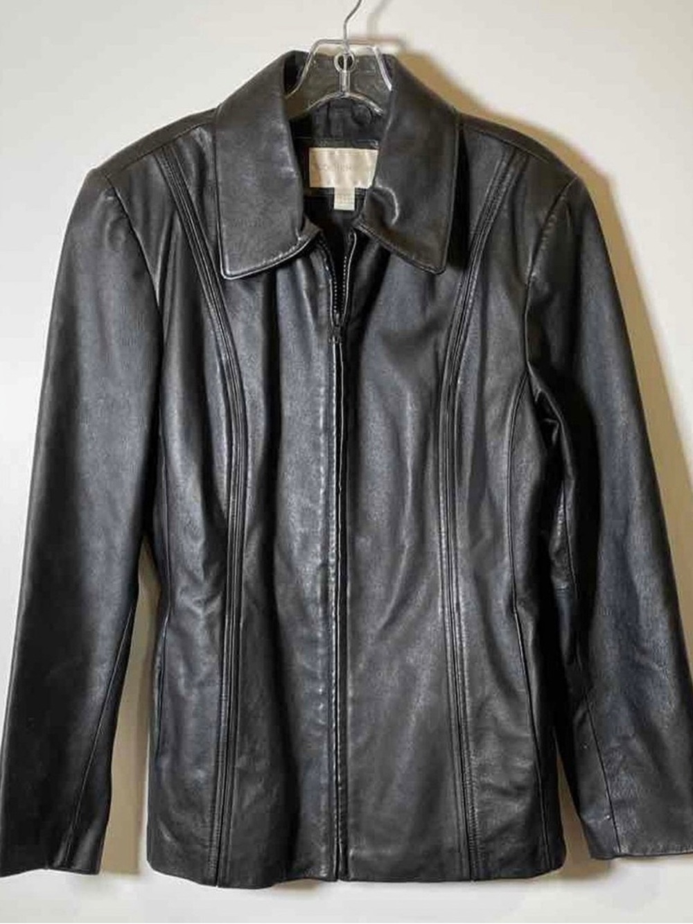 Vintage Y2K Black Genuine Lambskin Leather Jacket